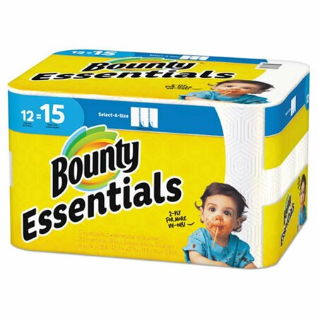 TIDE 2 Ply White Bounty Basic Paper Towels, 12 Rolls per Case - White 75720